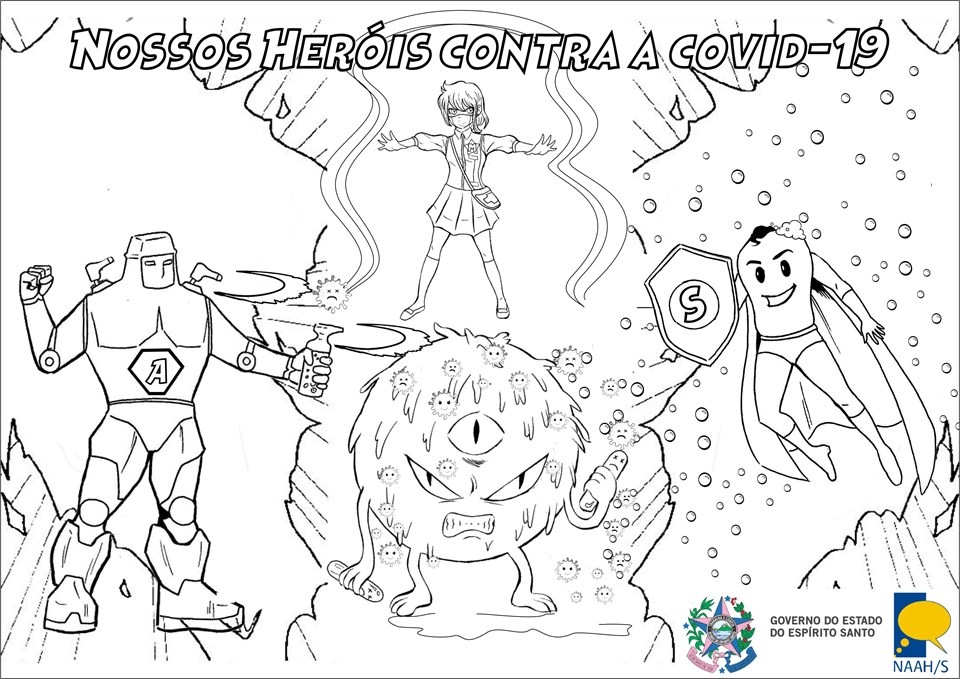 SEDU - Alunos do NAAH/S criam desenhos artísticos com o tema 'Super-heróis  contra o Covid-19'