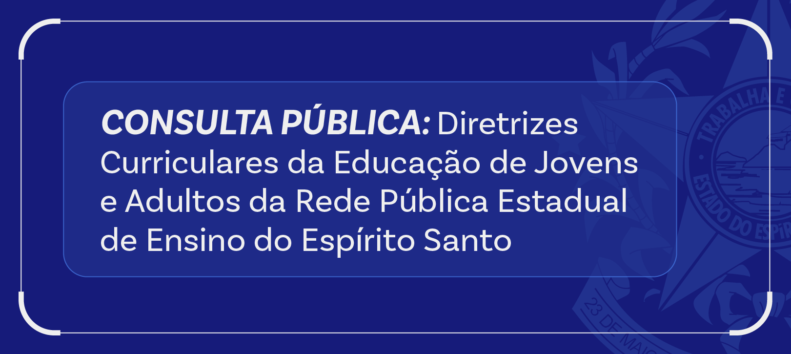 CONSULTA PÚBLICA DIRETRIZES EJA