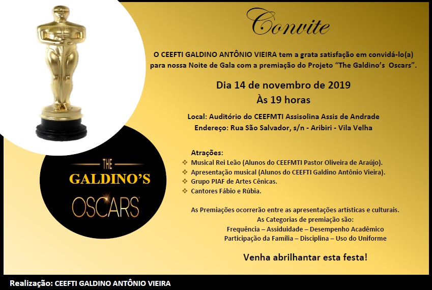 CONVITE OSCAR GALDINO