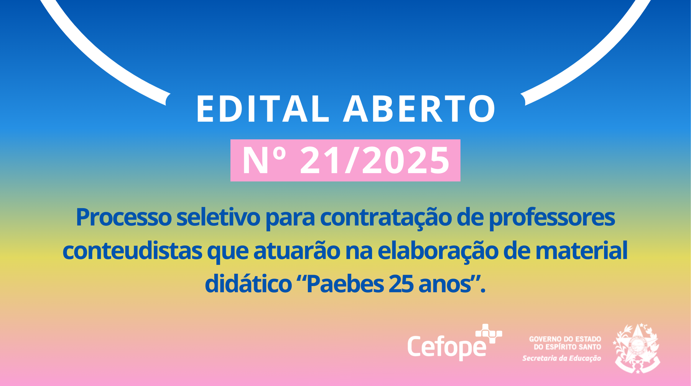 Cards - Site Sedu - Edital 21-2025