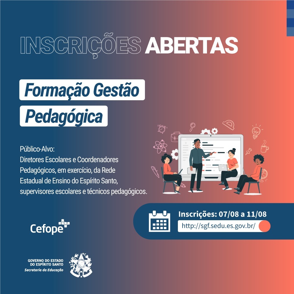 Inscrições abertas