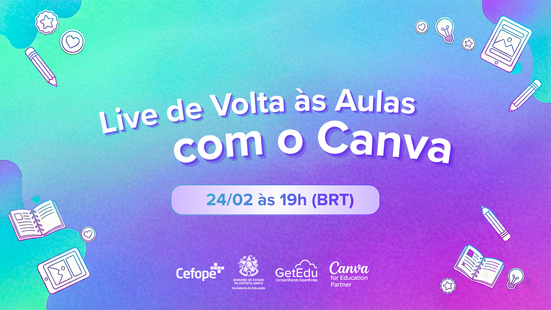 Live de Volta às Aulas (Thumbnail) - ES
