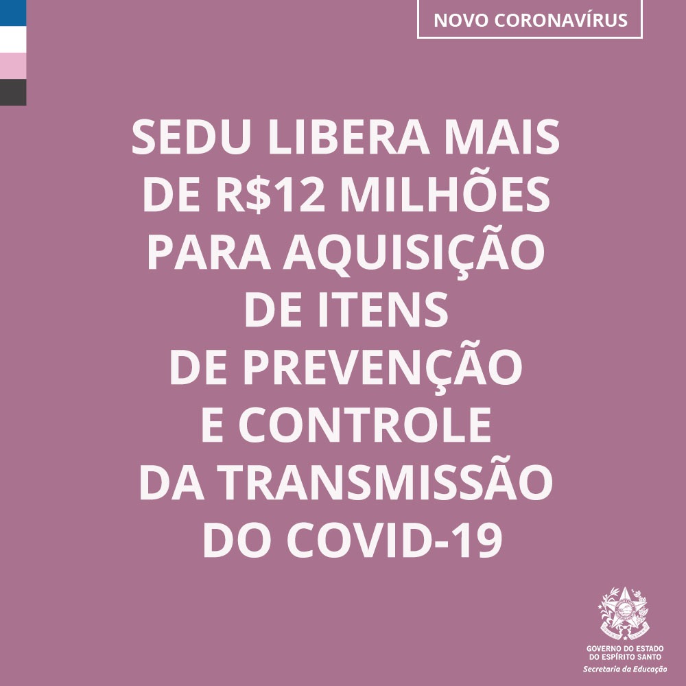 Sedu destina mais de R$ 12 milhões para escolas se prepararem para a volta às aulas presenciais