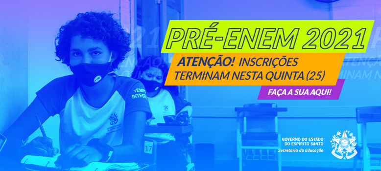 banner site - inscrições pre enem digital terminam nesta quinta